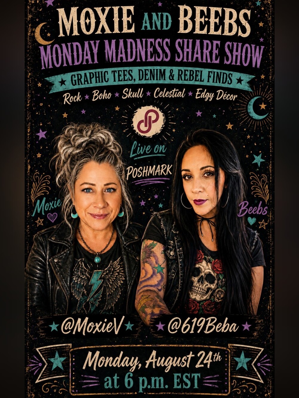 The Moxie & Beebs Show Is Live Flyer